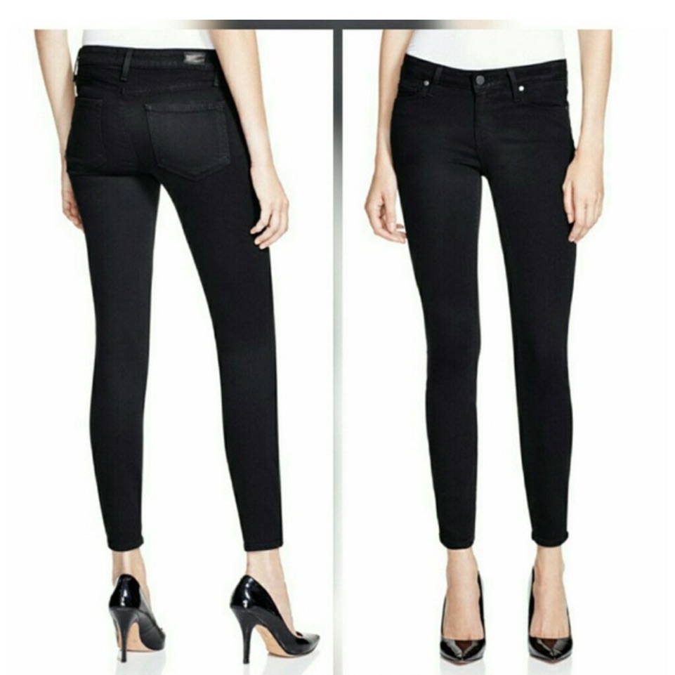 Paige Jet Black Skinny Jeans 30 Petite